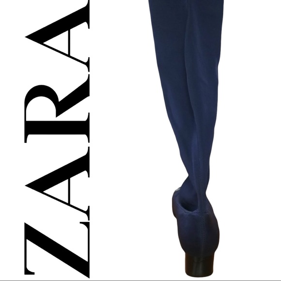 ZARA Over-the-knee Stretch Fabric Boots Size 12US - Picture 3 of 9